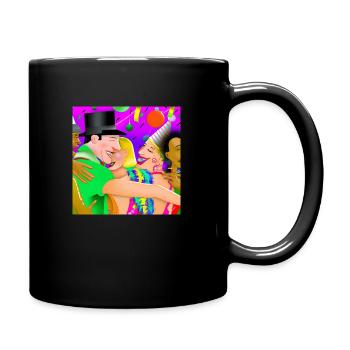 Silvester Feier - Tasse einfarbig - Schwarz - Rechts
