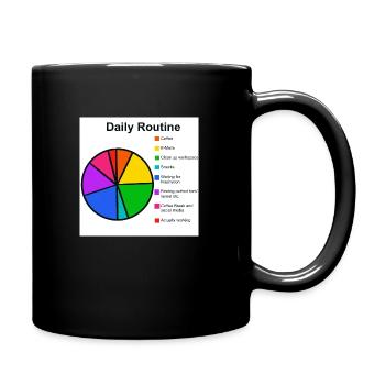 Student Daily Routine B.A. M.A. Ph.D - Tasse einfarbig - Schwarz - Rechts