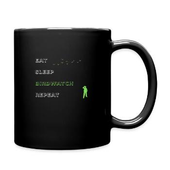 Eat Sleep Birdwatch Repeat - Tasse einfarbig - Schwarz - Rechts