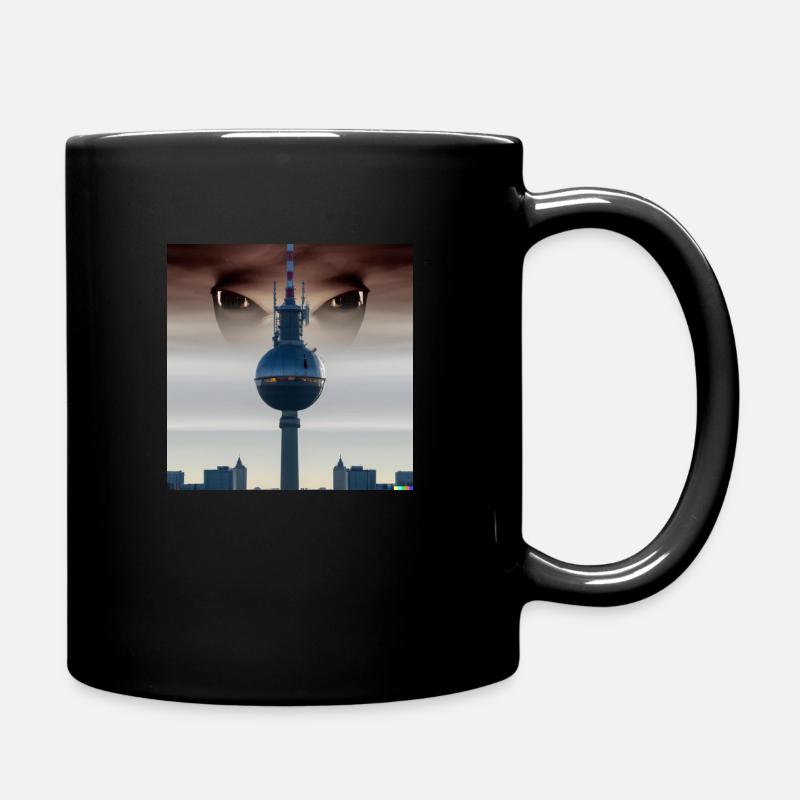 Tour de télévision UFO berlin - Mug uni - noir