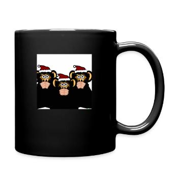 Christmas Monkeys - Tasse einfarbig - Schwarz - Rechts