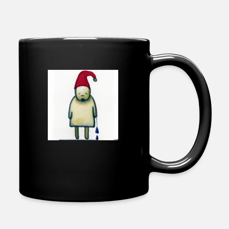homme de Noël solitaire - Mug uni - noir