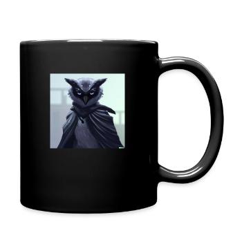 owl noir - Tasse einfarbig - Schwarz - Rechts