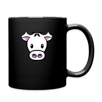 Kuh süß Tier Bauernhof Tiere lustig Kühe neu 16 - Tasse einfarbig - Schwarz - Rechts