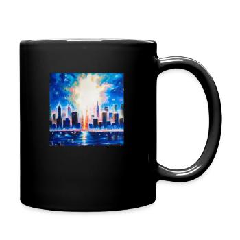 New York im Winter / generiert durch KI - Tasse einfarbig - Schwarz - Rechts