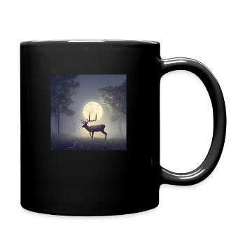 Cerf - Mug uni - noir - Droite