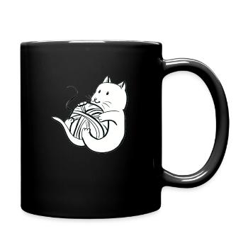 kitten - Full Colour Mug - black - Right