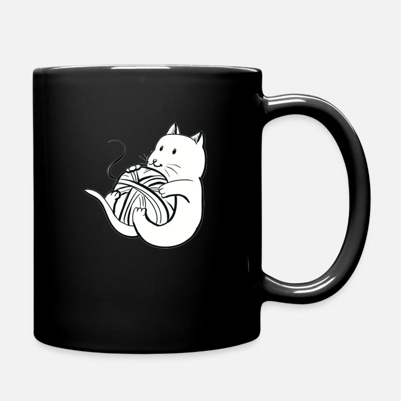Kätzchen - Tasse einfarbig - Schwarz