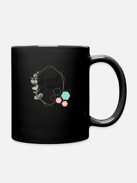 beach vibes - Tasse einfarbig - Schwarz