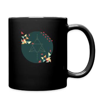 Abstrakt - Tasse einfarbig - Schwarz - Rechts