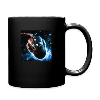 Cyborg-Maus im Weltraum - Tasse einfarbig - Schwarz - Rechts