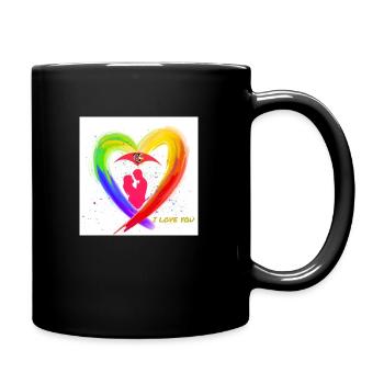 LIEBE - Tasse einfarbig - Schwarz - Rechts