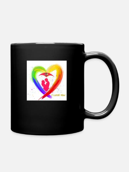 LOVE - Full Colour Mug - black