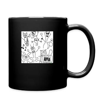 Kunst - Tasse einfarbig - Schwarz - Rechts