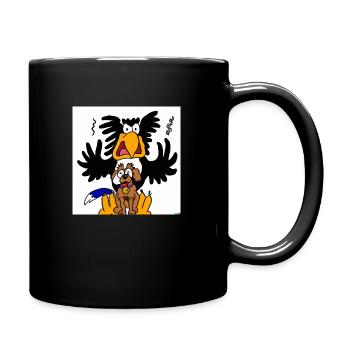 Adler - Tasse einfarbig - Schwarz - Rechts