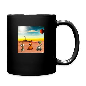 Mars Crazy Amimals - Tasse einfarbig - Schwarz - Rechts