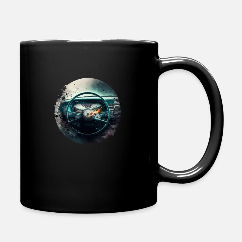 interior car dashboard - Tasse einfarbig - Schwarz