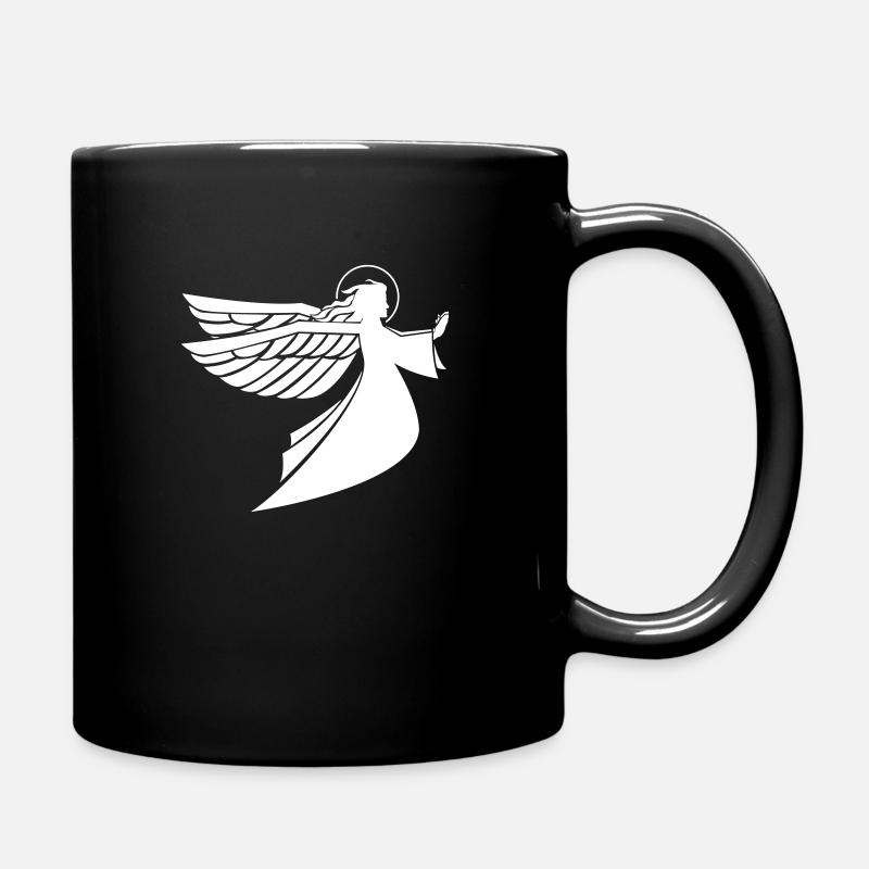 Engel weiß - Tasse einfarbig - Schwarz