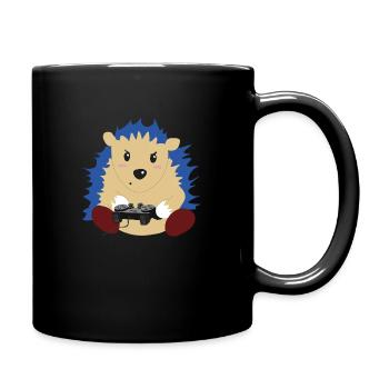 Gamer Hedgehog T-shirts, Gaming Gifts - Mug uni - noir - Droite