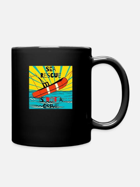 Le sauvetage en mer n’est pas un crime - Mug uni - noir