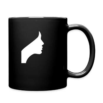Femme en blanc - Mug uni - noir - Droite