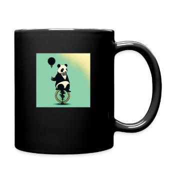 Panda élégante sur le monocycle c - Mug uni - noir - Droite