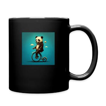 Panda élégant sur un vélo 6 - Mug uni - noir - Droite