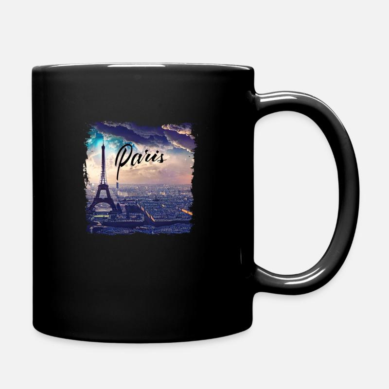 Paris Eiffel Tower Casual Style - Full Colour Mug - black