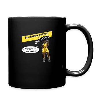 Les Hommes préfèrent les rondes 04 - Mug uni - noir - Droite