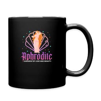 Aphrodite goddess of love and beauty Design - Tasse einfarbig - Schwarz - Rechts