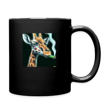 Smoking Giraffe - Tasse einfarbig - Schwarz - Rechts