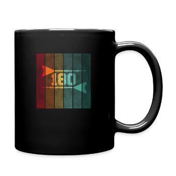 Drôle de chemise Vintage Retro Darts 180 DART - Mug uni - noir - Droite