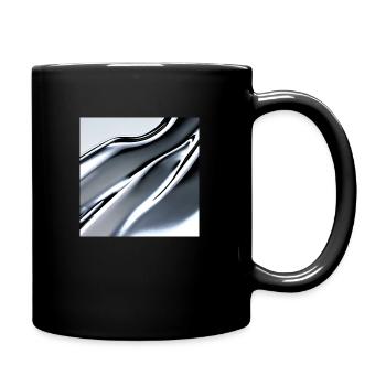 beautiful abstract metallic metals art - Tasse einfarbig - Schwarz - Rechts
