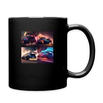 Die Liebe zu Rallye Autos. - Tasse einfarbig - Schwarz - Rechts