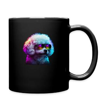 Bichon Frise Chiens Frites Bichon - Mug uni - noir - Droite