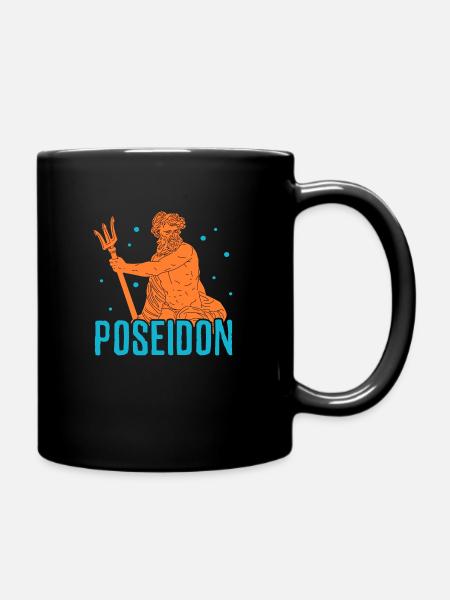 Poséidon Design pour un fan de mythologie grecque - Mug uni - noir
