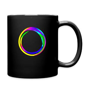 Rainbow dégradé coloré cool rétro tendance Art 4 - Mug uni - noir - Droite
