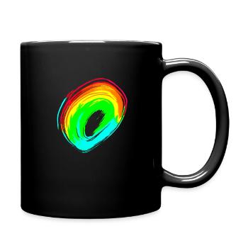 Rainbow dégradé coloré cool rétro tendance Art 3 - Mug uni - noir - Droite