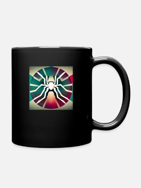 Spider colorful - Full Colour Mug - black