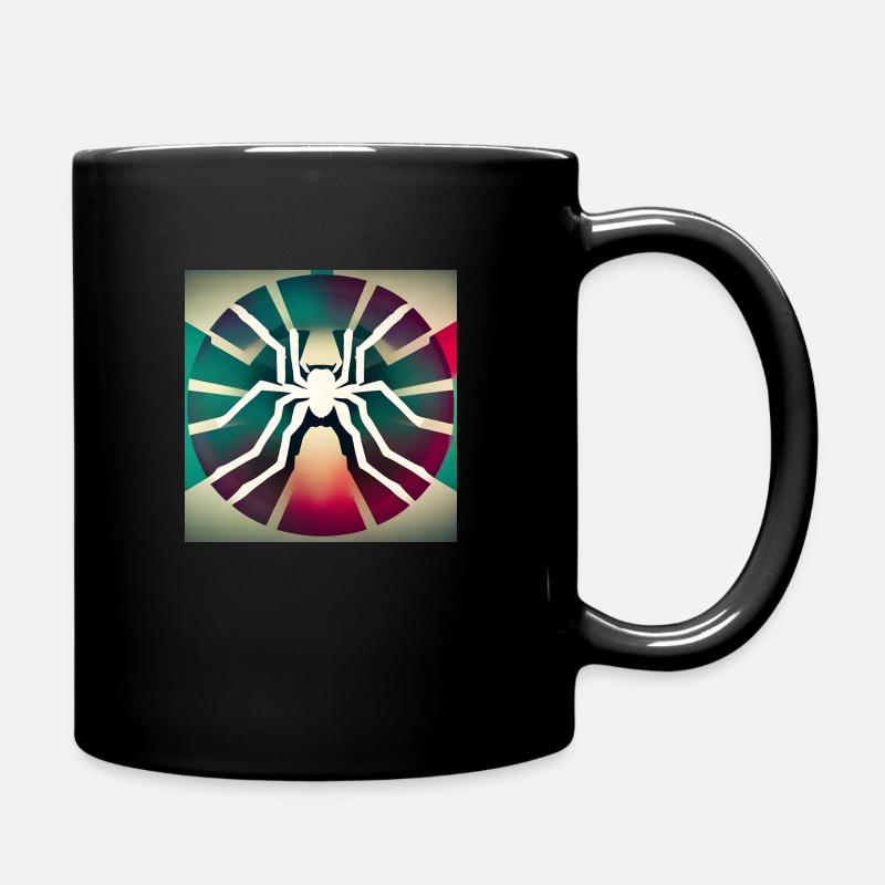 Spider colorful - Full Colour Mug - black