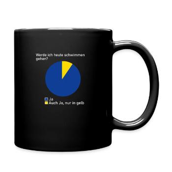 Schwimmen Schwimmer Geschenk Geschenkidee Wasser - Tasse einfarbig - Schwarz - Rechts