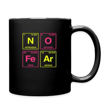 NO FEAR - mit Elementen des Perdiodensystems - Tasse einfarbig - Schwarz - Rechts