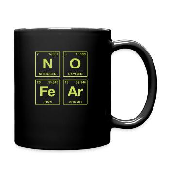 NO FEAR - mit Elementen des Perdiodensystems - Tasse einfarbig - Schwarz - Rechts