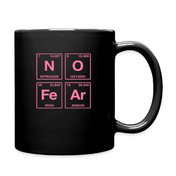 NO FEAR - mit Elementen des Perdiodensystems - Tasse einfarbig - Schwarz - Rechts