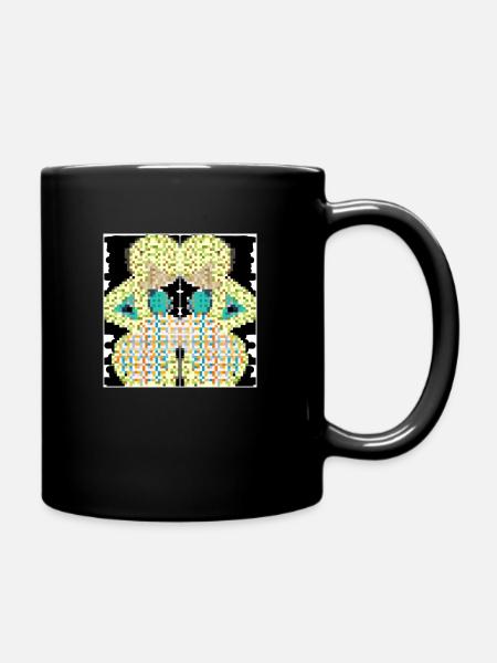 20220502 051810 Zwillinge Pixel Art - Tasse einfarbig - Schwarz