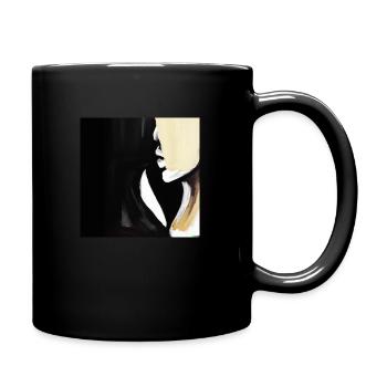 Abstract artwork woman, woman power - Full Colour Mug - black - Right