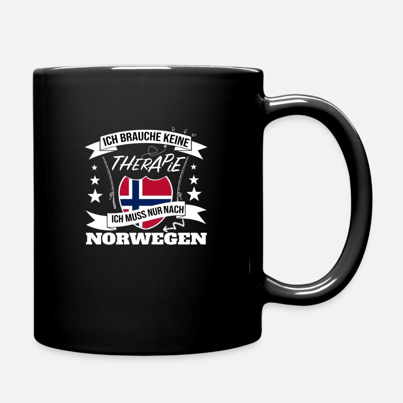 Norwegen Therapie - Tasse einfarbig - Schwarz