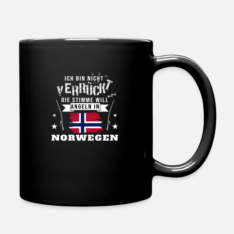 Verrückt nach Norwegen - Tasse einfarbig - Schwarz