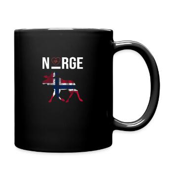 Norge Love - Tasse einfarbig - Schwarz - Rechts