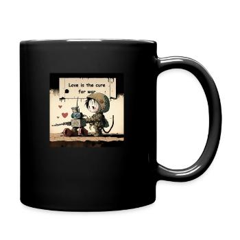 L'amour est le remède à la guerre - Mug uni - noir - Droite